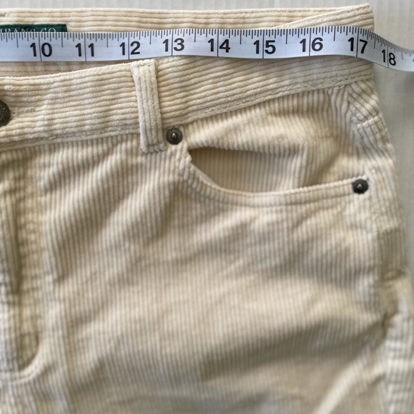 Lauren Jeans Co. corduroy cotton casual cream pants 14P - Picture 5 of 12